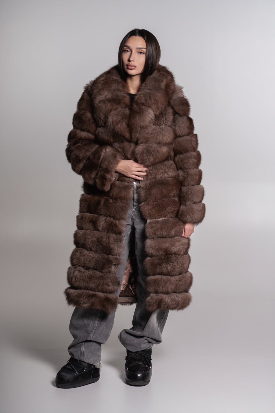 Blană din vulpe polară model 8 în 1