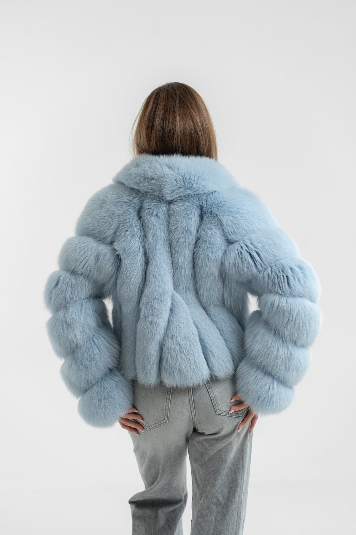 Blană naturală de vulpe polară - Baby Blue