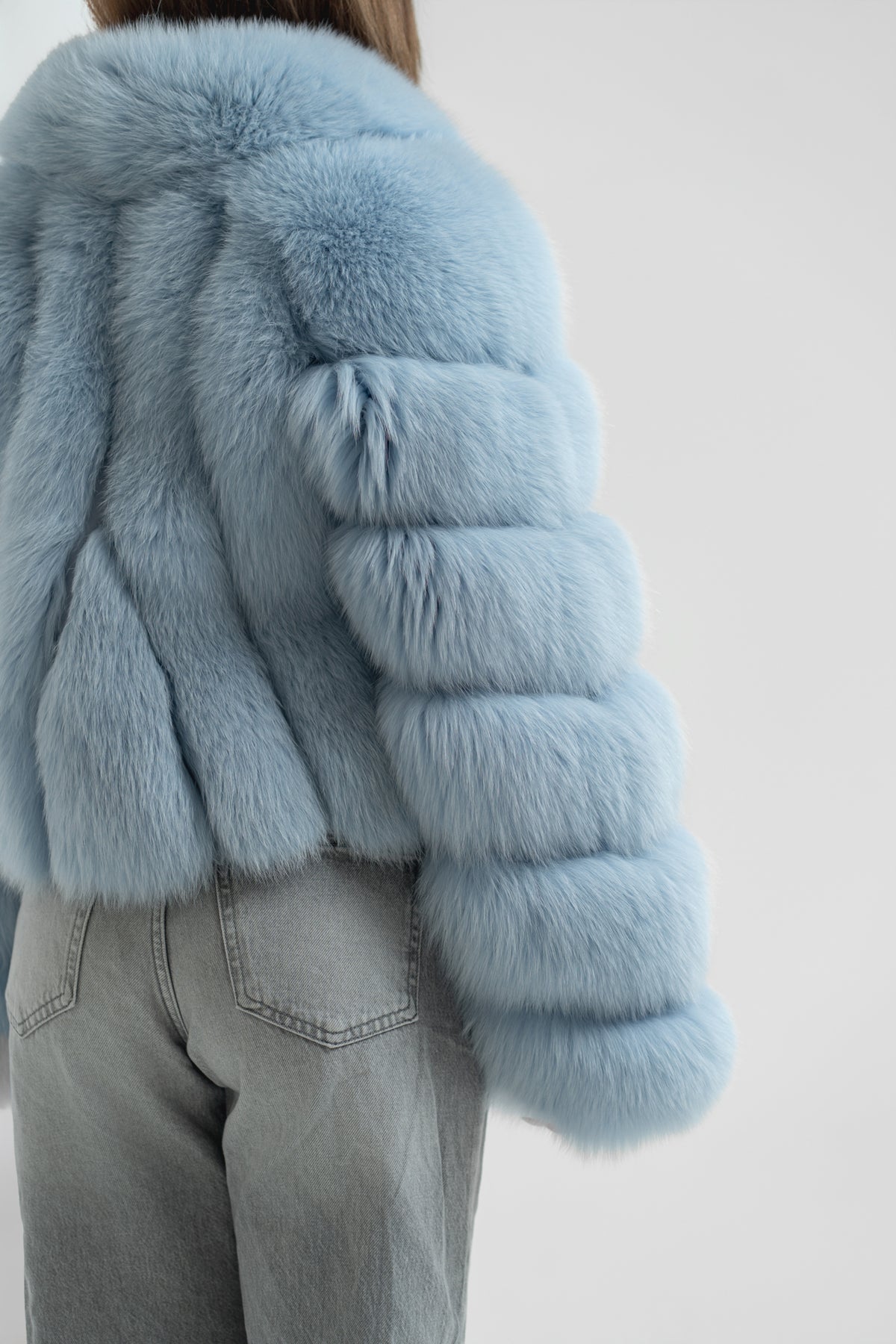 Blană naturală de vulpe polară - Baby Blue